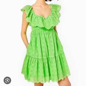 NWT lilly Pulitzer green lace Asteria dress